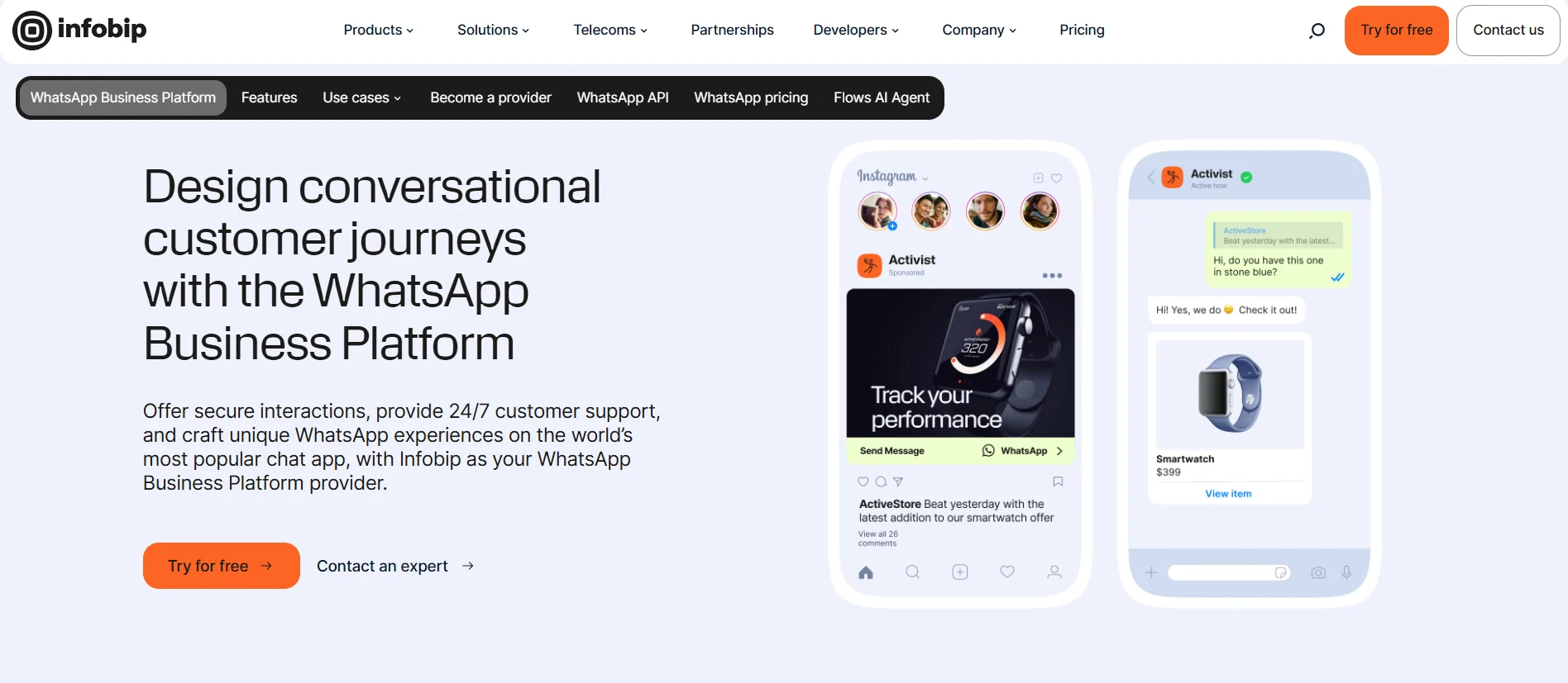 Infobip WhatsApp Blast Vendor Landing Page