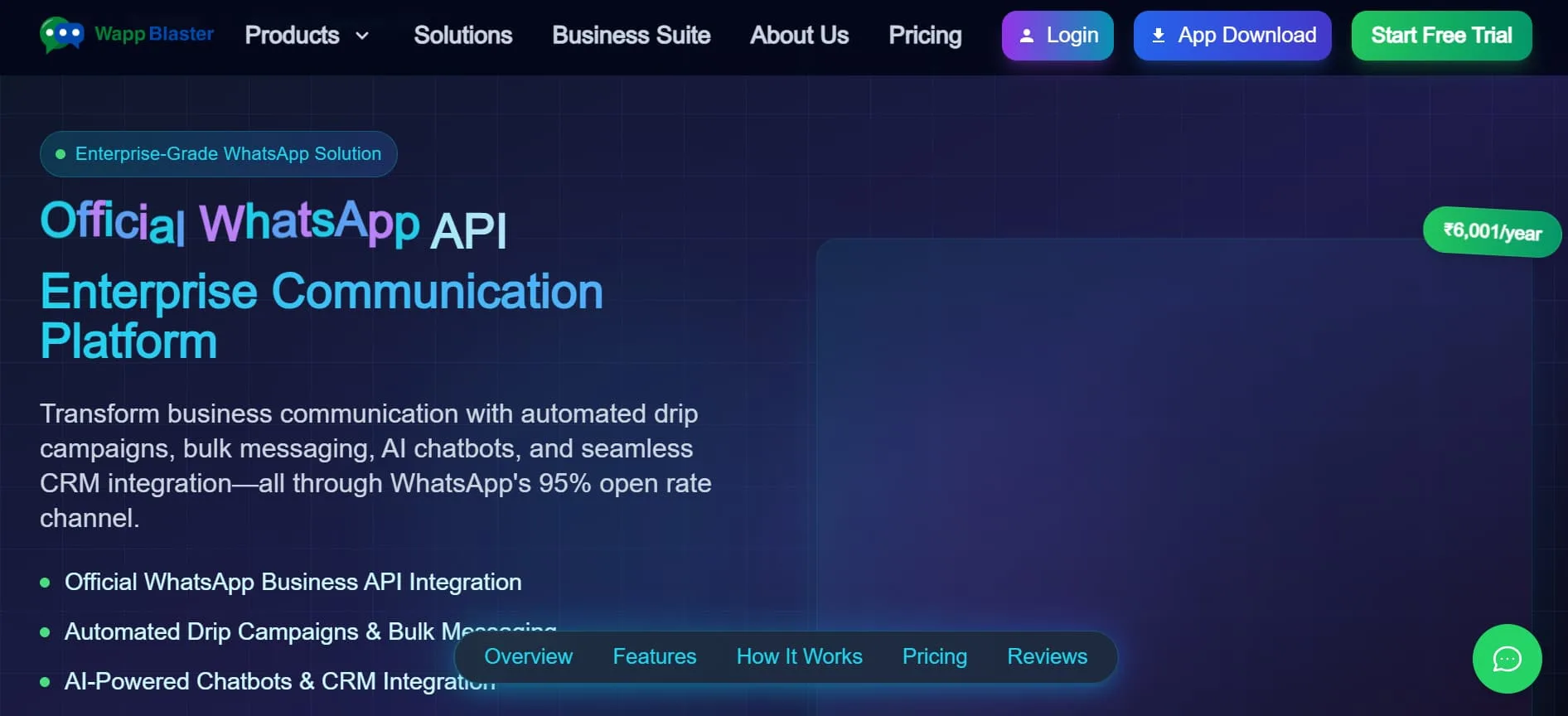 WappBlaster WhatsApp Blast Vendor Landing Page