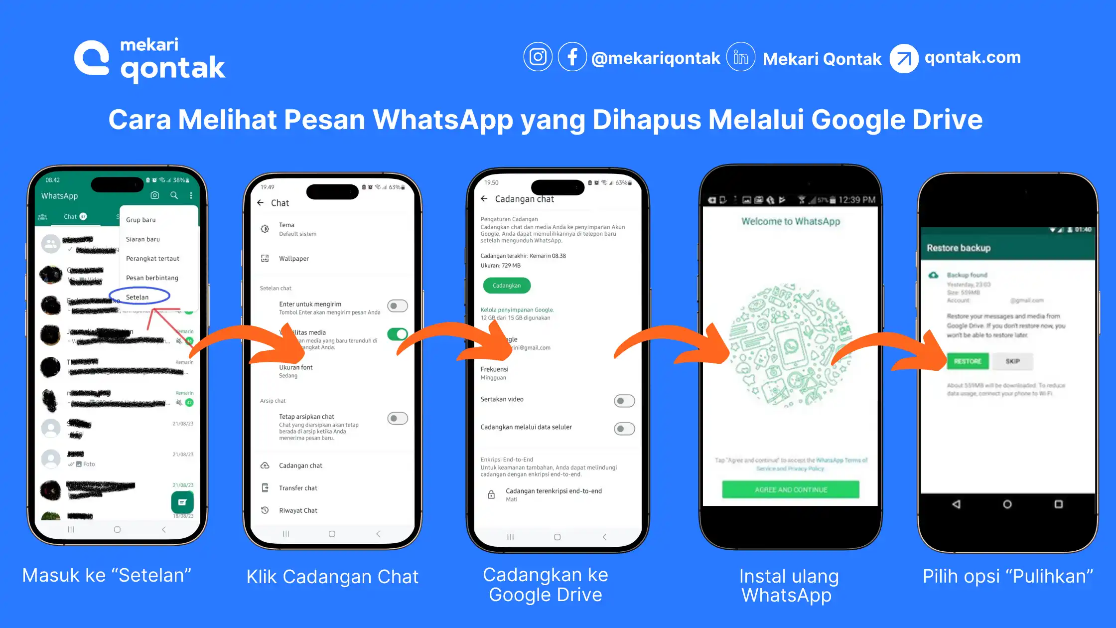 Ilustrasi Cara Melihat Pesan WhatsApp yang Dihapus Melalui Google Drive Cara Melihat Pesan WhatsApp yang Dihapus Melalui Google Drive