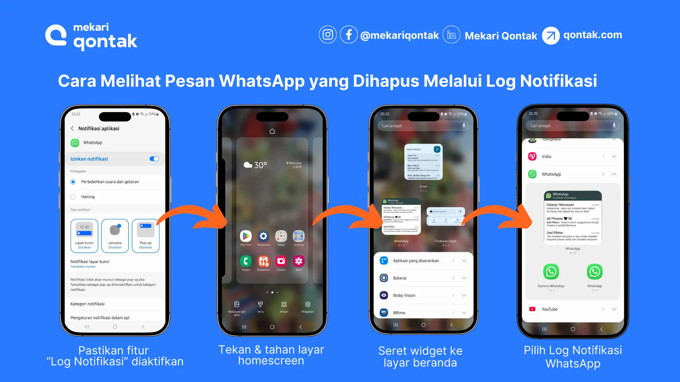 Ilustrasi Cara Melihat Pesan WhatsApp yang Dihapus Melalui Log Notifikasi Cara Melihat Pesan WhatsApp yang Dihapus Melalui Log Notifikasi