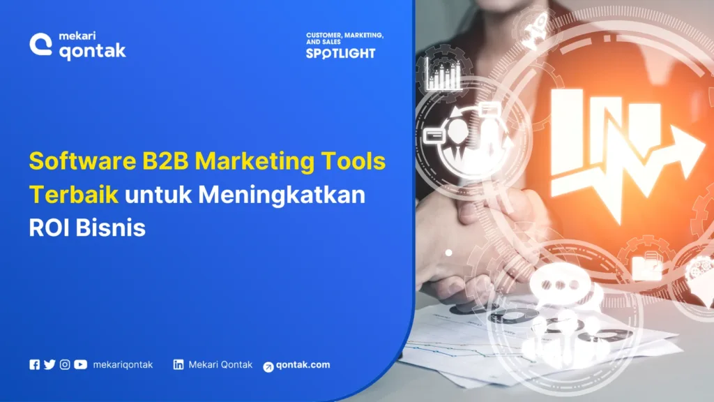 Rekomendasi Software B2B Marketing Tools Terbaik untuk Meningkatkan ROI Bisnis Kualitas visual menampilkan grafik pertumbuhan di tengah presentasi alat pemasaran B2B, mendukung pertemuan bisnis untuk meningkatkan ROI.