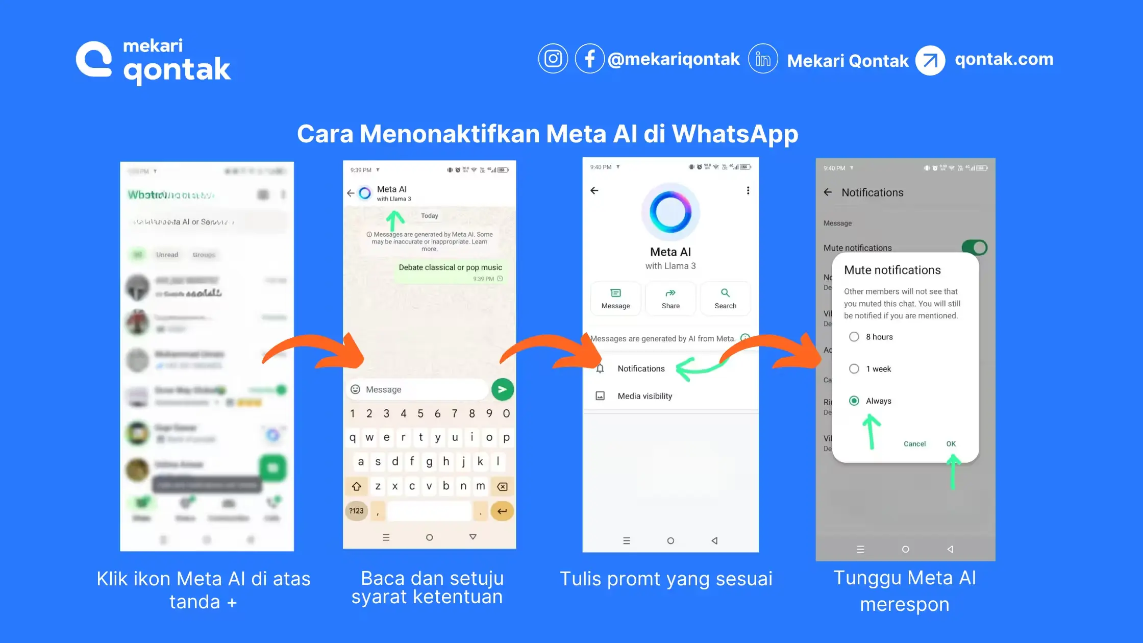 Cara Menonaktifkan Meta AI di WhatsApp Cara Menonaktifkan Meta AI di WhatsApp