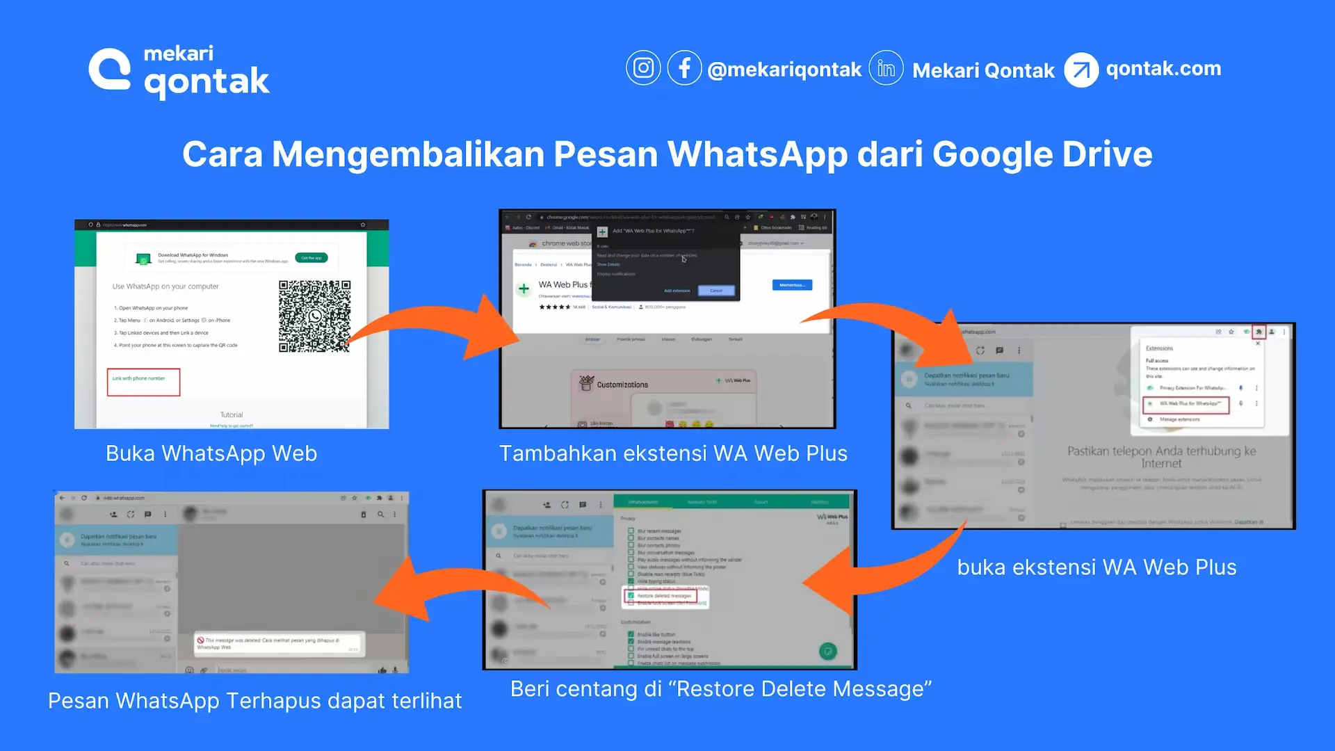 Cara Mengembalikan Pesan WhatsApp yang Terhapus di Web