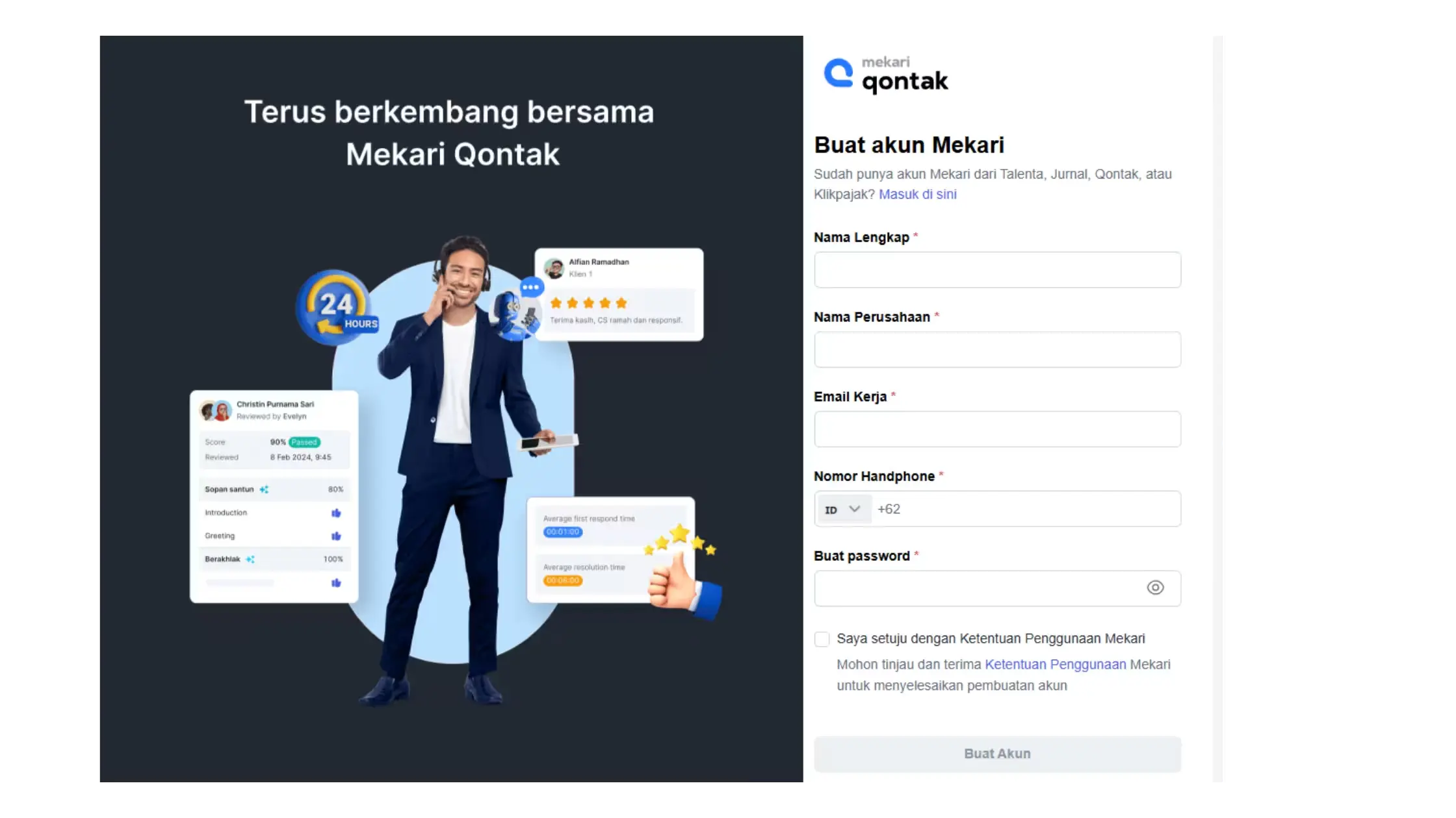 Step 1. Daftar BSP WhatsApp Mekari Qontak Cara Menggunakan WA Blaster Resmi dari Mekari Qontak-Daftar BSP WhatsApp