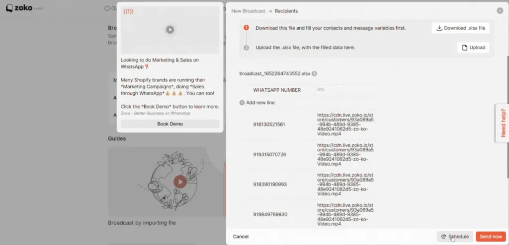 Zoko WhatsApp Blast Software – Send Broadcast Dashboard