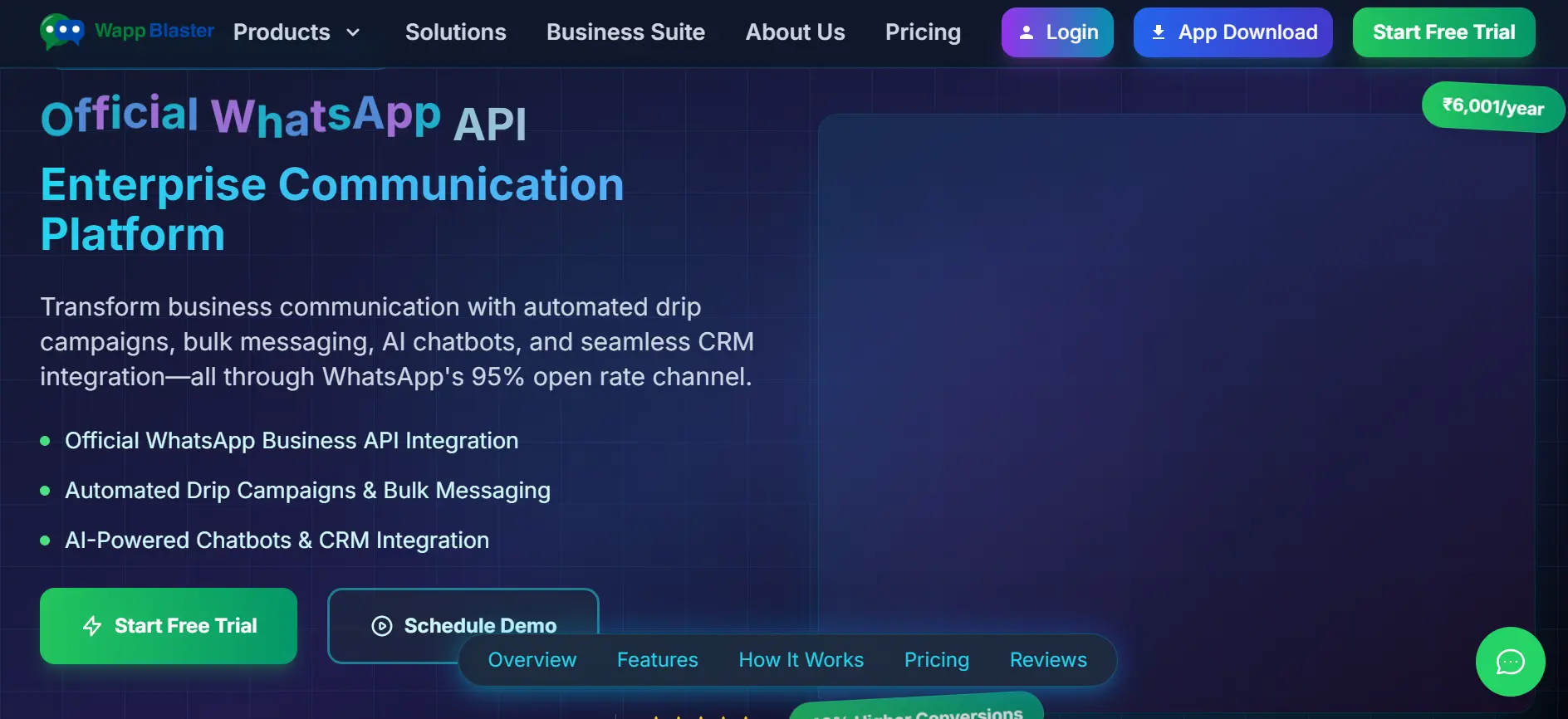 WappBlaster WhatsApp Blast Software Homepage