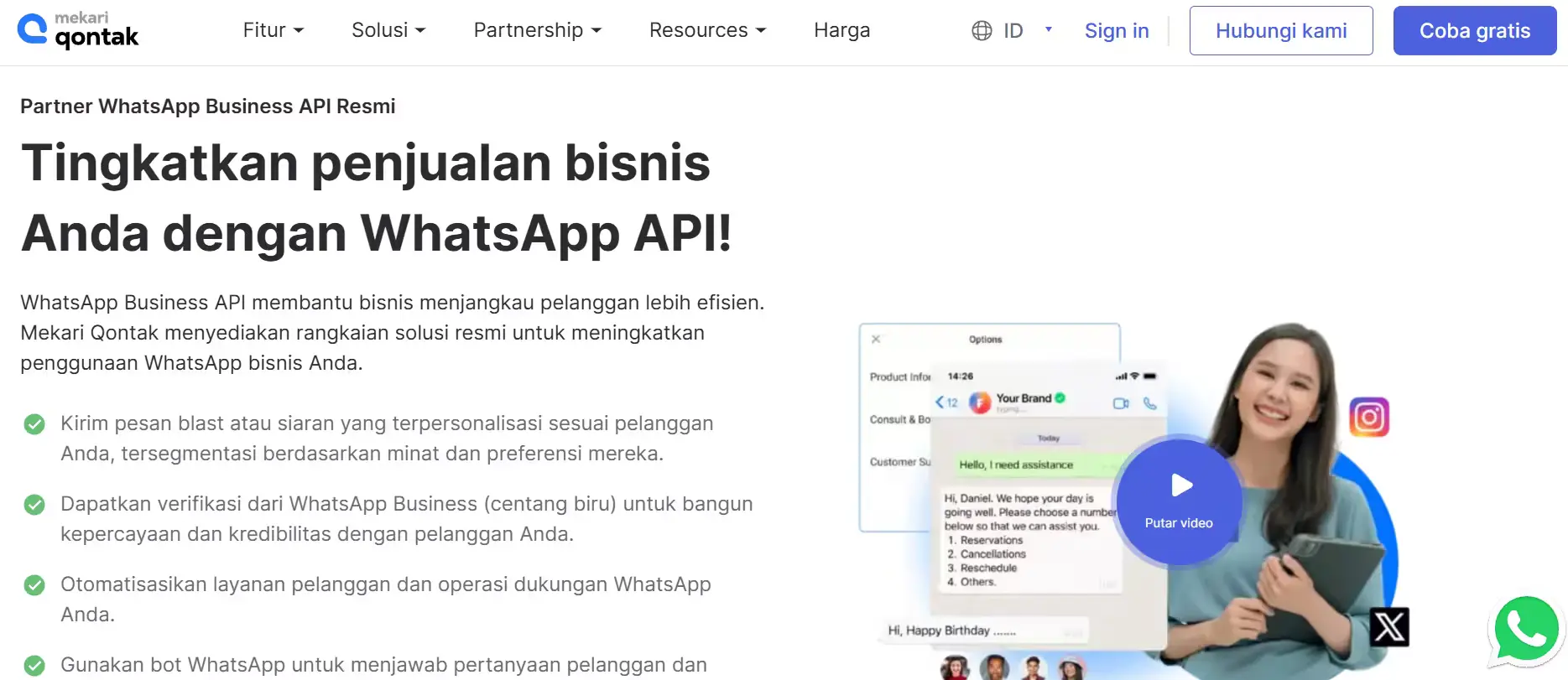 Ilustrasi Menggunakan WhatsApp Business API untuk Mendapatkan Meta Verified Menggunakan WhatsApp Business API untuk Mendapatkan Meta Verified