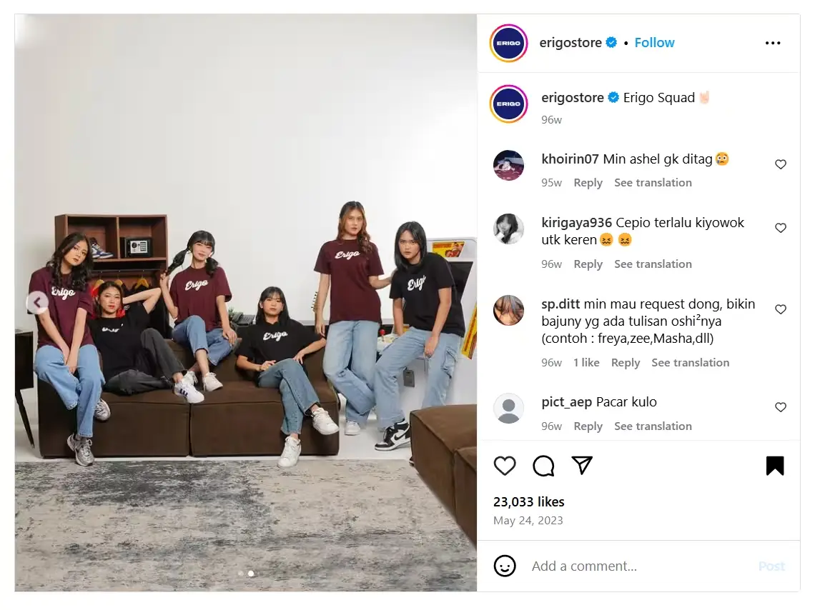 Contoh Word of Mouth Marketing Sukses - Erigo Squad
