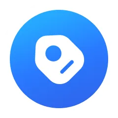 Ikon berbentuk lingkaran berwarna biru dengan simbol pena putih di tengah, menunjukkan fungsi kreatif dalam aplikasi atau platform digital.