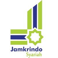 Logo Jamkrindo Syariah menampilkan elemen geometris berwarna hijau dan biru, merepresentasikan lembaga keuangan syariah yang berkomitmen pada pelayanan dan inovasi dalam pembiayaan di Indonesia.