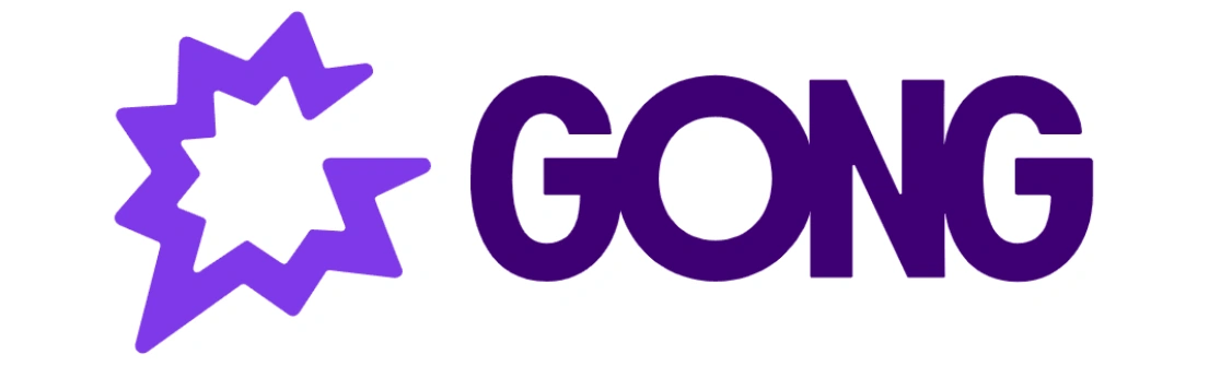 Logo dengan teks "GONG" dalam warna ungu, tiga bentuk bintang di sebelah kiri menciptakan kesan dinamis, melambangkan kreativitas dalam konteks modern.