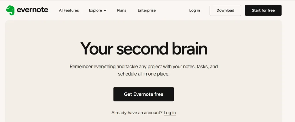 Halaman Homepage Aplikasi Sales Rokok Evernote