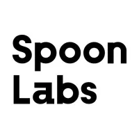 Spoon Labs menonjolkan nama perusahaan dengan tipografi tebal dan modern, menunjukkan inovasi di bidang teknologi dan pengembangan perangkat lunak.