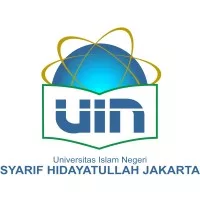 Logo universitas menampilkan nama "UIN" dengan simbol bola dunia dan garis lingkaran, mengindikasikan identitas dan misi pendidikan Islam di Jakarta.