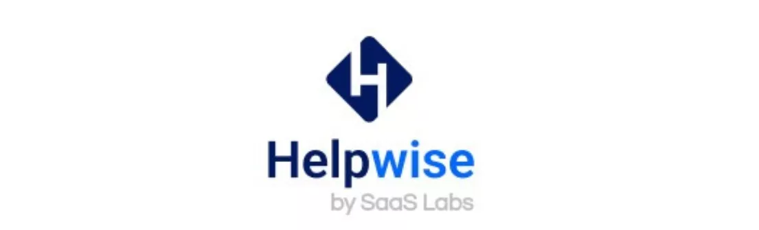 Logo Helpwise menonjolkan huruf "H" dengan desain modern. Dikelilingi latar belakang yang bersih, menunjukkan profesionalisme merek SaaS.