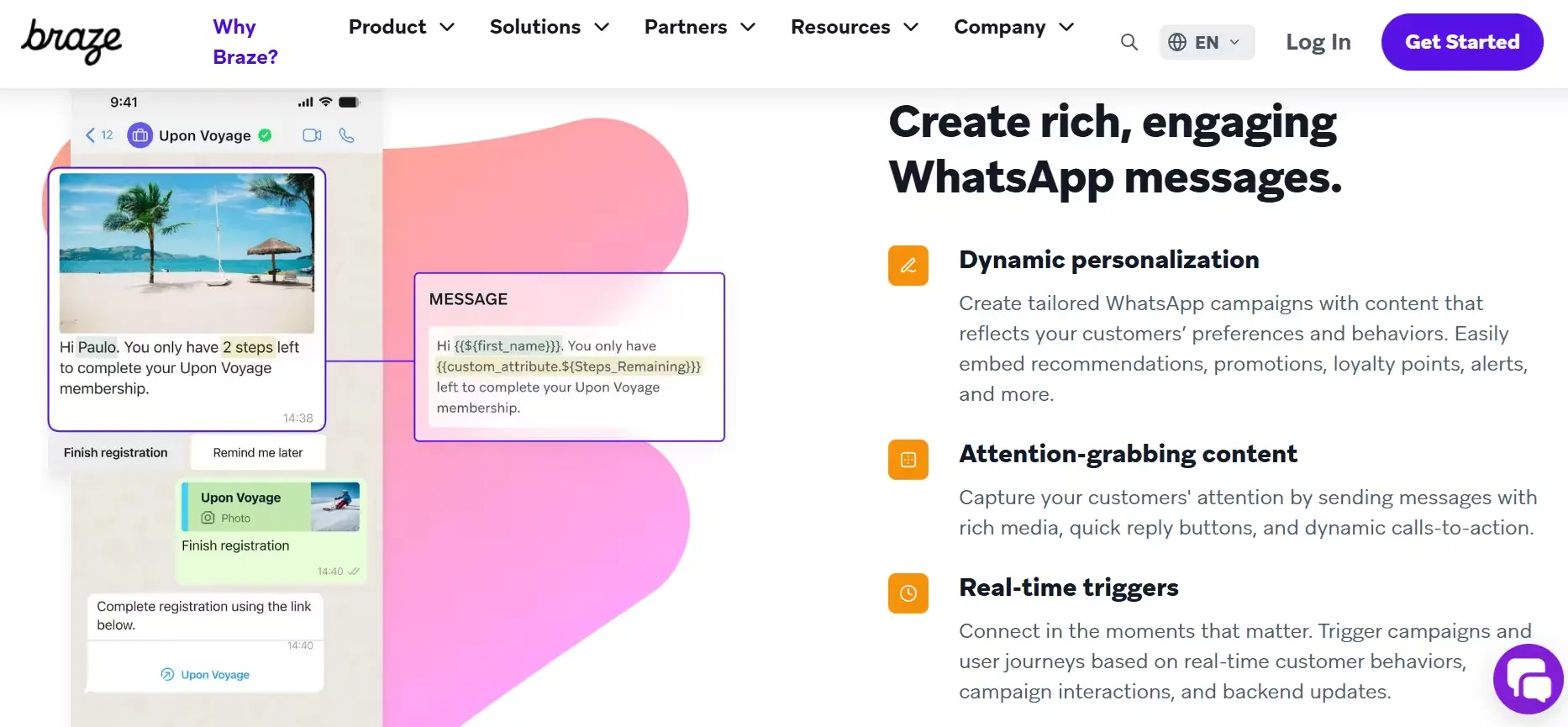 Tampilan Halaman Homepage Alternatif WhatsApp Business Braze Halaman Homepage Alternatif WhatsApp Business Braze