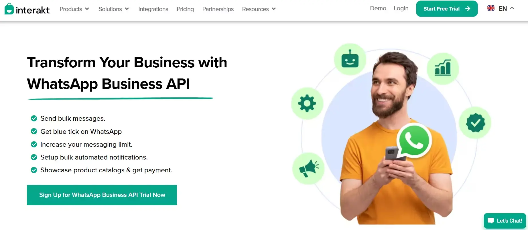 Landing Page Interakt Interakt-tools whatsapp ai commerce terbaik
