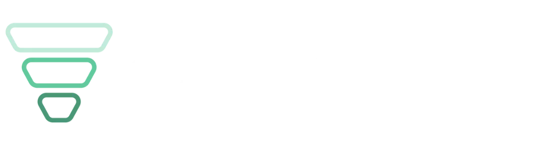 Logo dengan teks "SALESDASH" berpadu dengan ikon piramida terbalik, menggambarkan alat manajemen penjualan dalam konteks bisnis.
