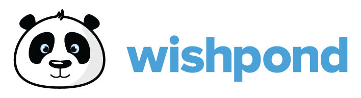 Logo panda mencolok dengan ekspresi ramah, menyertakan teks "wishpond" di sampingnya. Desain ini menciptakan kesan lembut dan menyenangkan, ideal untuk merek digital.
