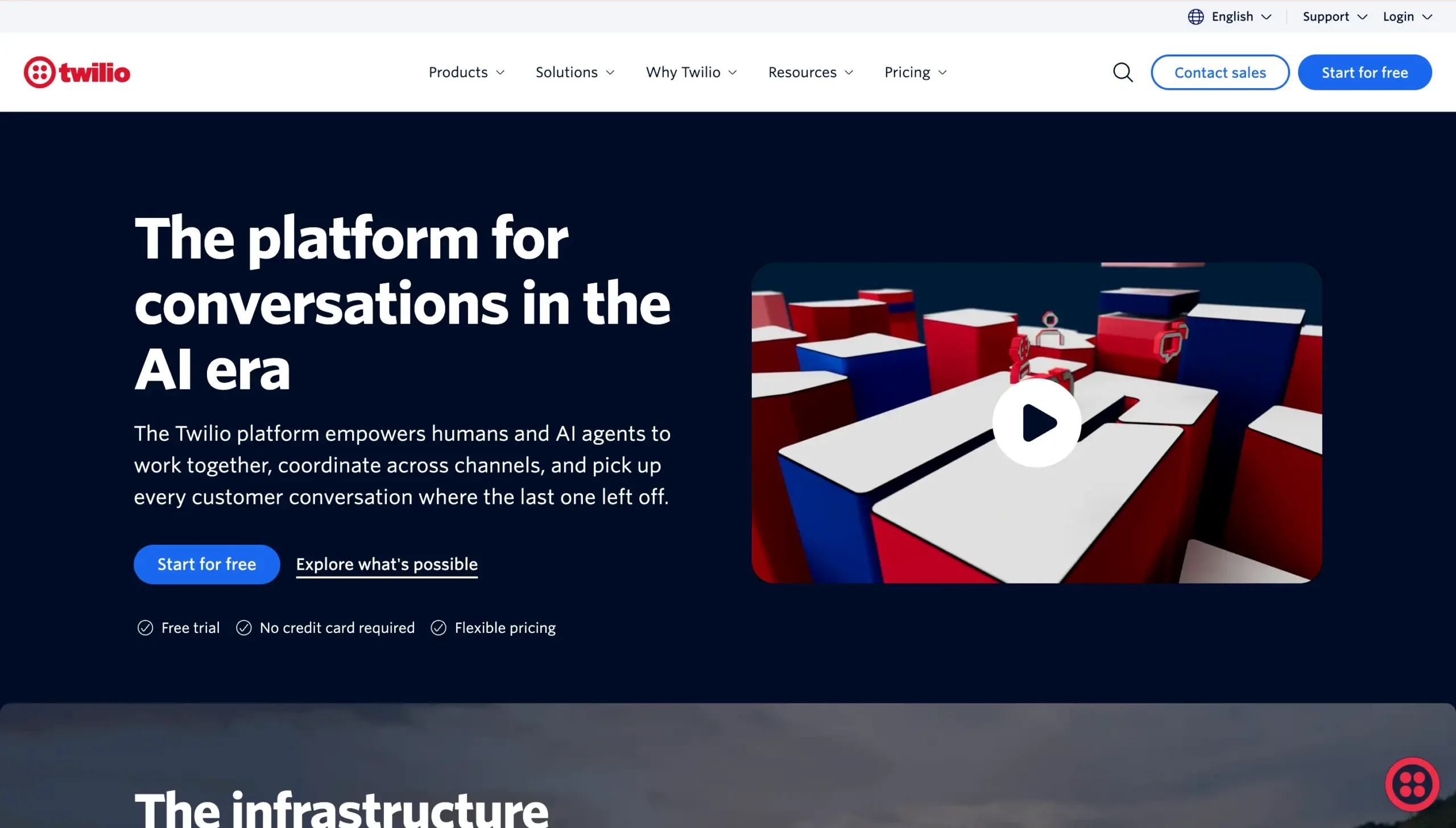 Halaman Homepage WhatsApp API Twilio