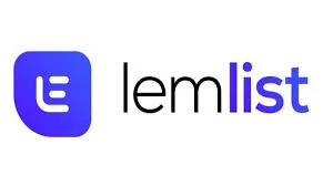 Logo berwarna ungu dan hitam menampilkan nama "lemlist," yang terkait dengan pemasaran digital. Dikenal untuk automasi email dan strategi kampanye.