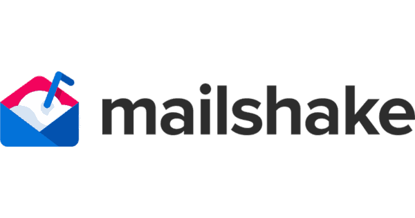 Logo Mailshake menampilkan amplop berwarna-warni dengan palu, mencerminkan alat pemasaran email yang membantu pengguna mengelola kampanye dalam konteks digital.