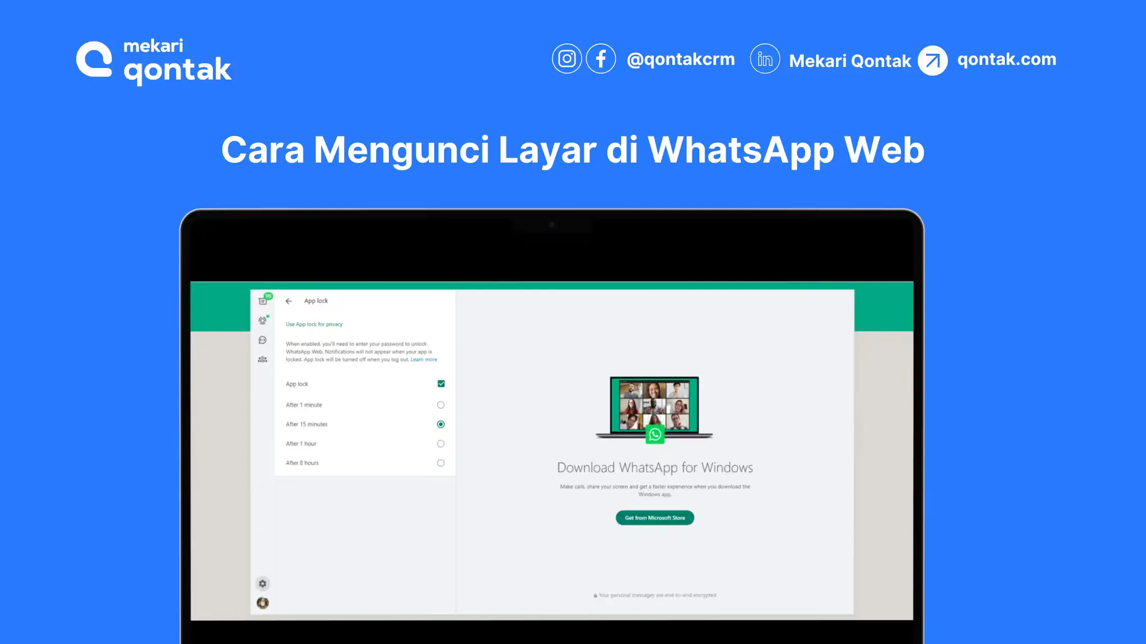 Cara Mengunci Layar di WhatsApp Web