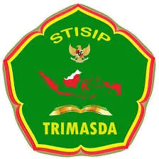 Lambang STISIP Trimasda menampilkan peta Indonesia dengan warna merah dan teks hijau. Dikelilingi oleh latar belakang hijau, simbol ini merepresentasikan identitas institusi pendidikan.