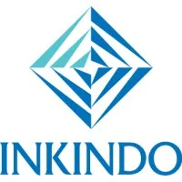 Logo berwarna biru dengan bentuk berlian dan elemen geometris, melambangkan identitas dan profesionalisme organisasi dalam bidang industri.