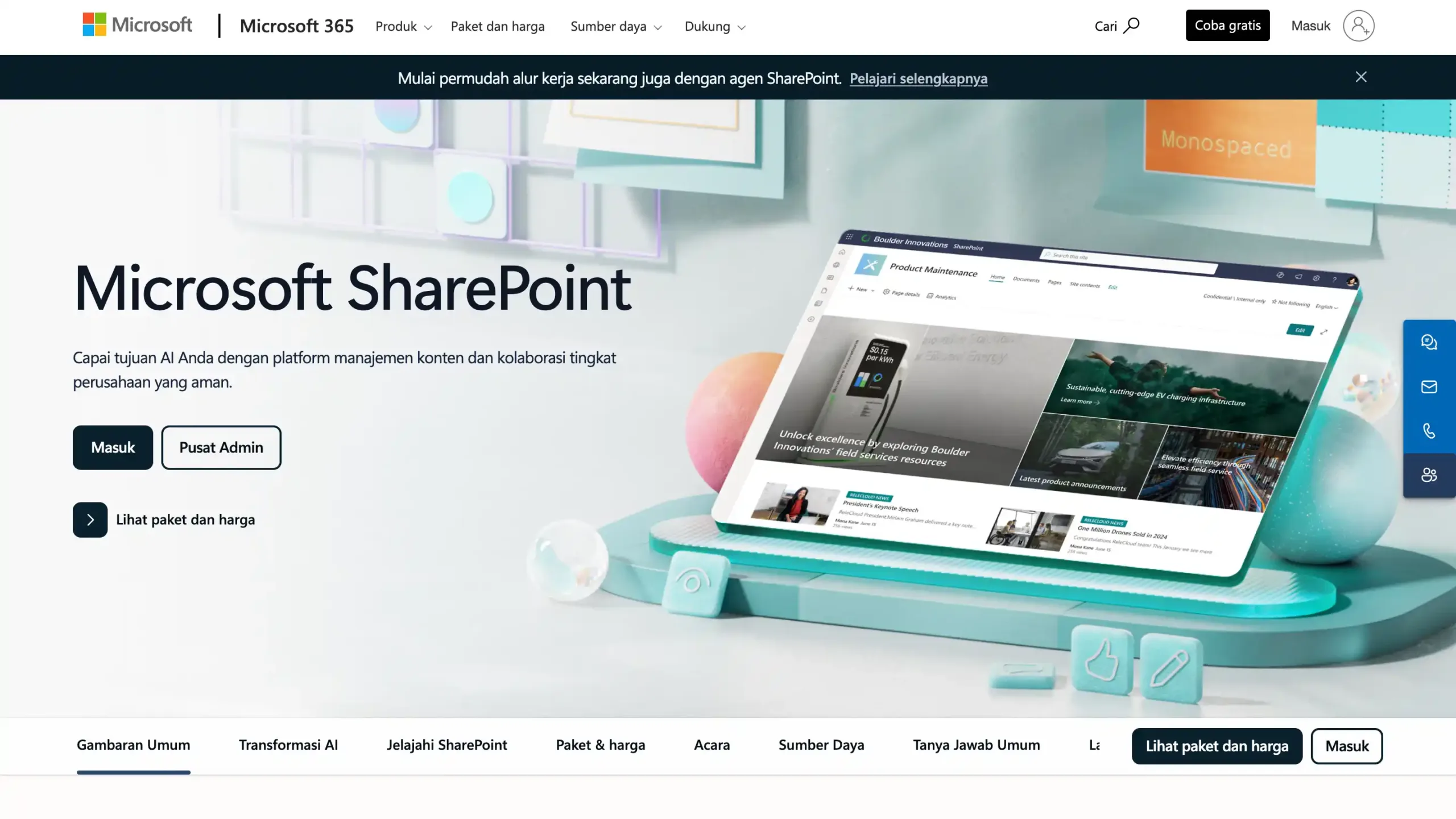 Landing Page Microsoft SharePoint Microsoft SharePoint-Sales Enablement Tools