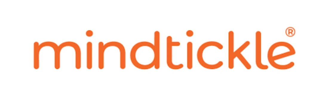 Logo berwarna oranye "mindtickle" menonjol, merepresentasikan platform pembelajaran dan pelatihan yang inovatif dalam konteks digital.