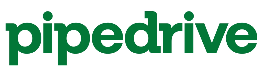 Logo berwarna hijau bertuliskan "pipedrive" menonjol, menggambarkan identitas perusahaan yang fokus pada manajemen penjualan di dunia digital.