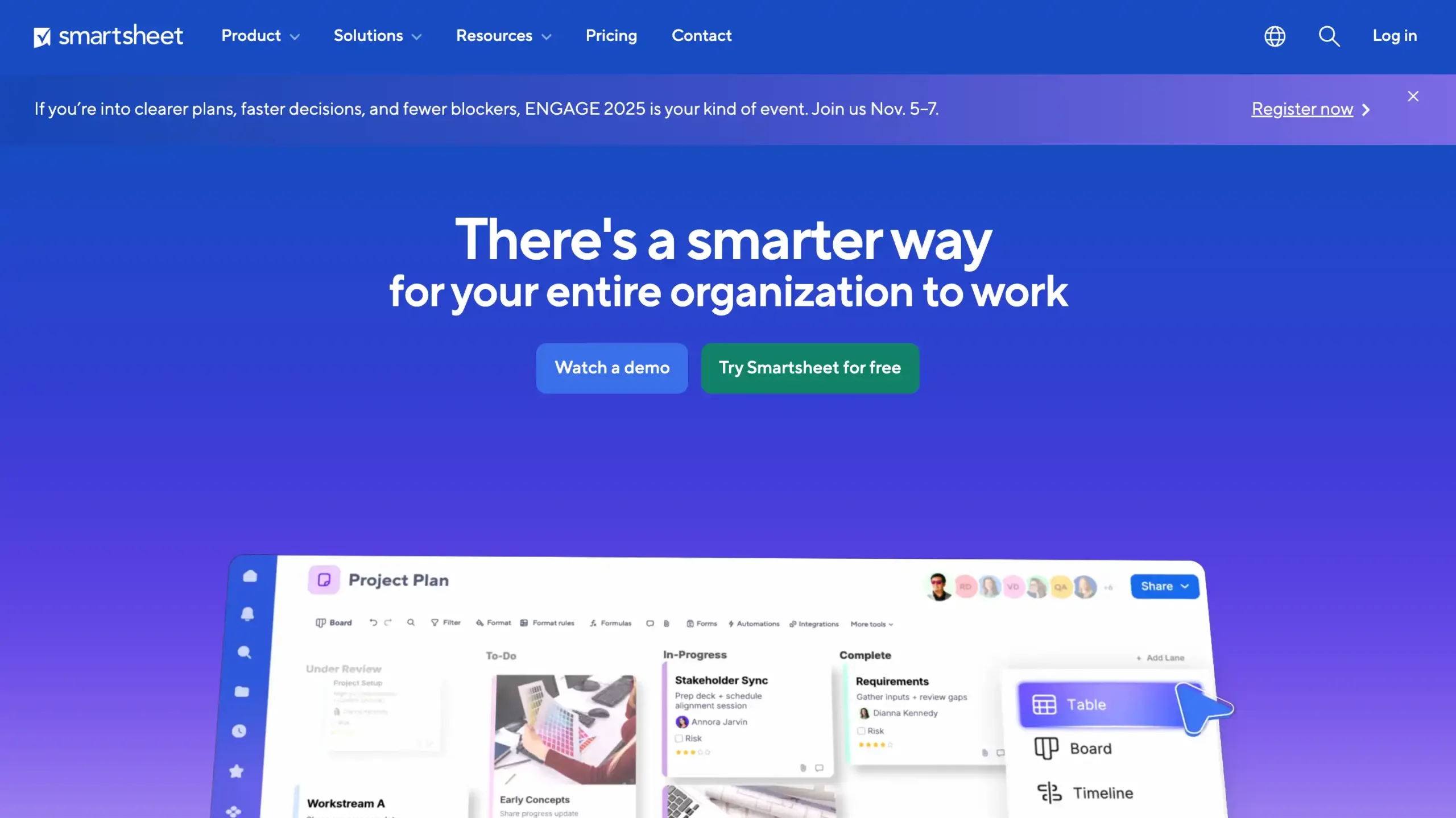 Smartsheet Landing Page Smartsheet-best enterprise workflow management software
