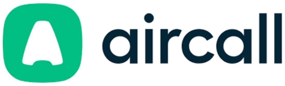 Logo Aircall tampak mencolok dengan warna hijau dan hitam, mewakili layanan telekomunikasi yang memfasilitasi komunikasi bisnis secara efisien.