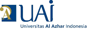 Logo Universitas Al Azhar Indonesia menampilkan huruf "UAI" dengan desain modern. Logo ini digunakan untuk merepresentasikan identitas institusi pendidikan.