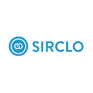 Logo dengan teks "SIRGLO" berwarna biru, dikelilingi simbol lingkaran. Desain sederhana ini mencerminkan identitas brand dalam konteks digital.