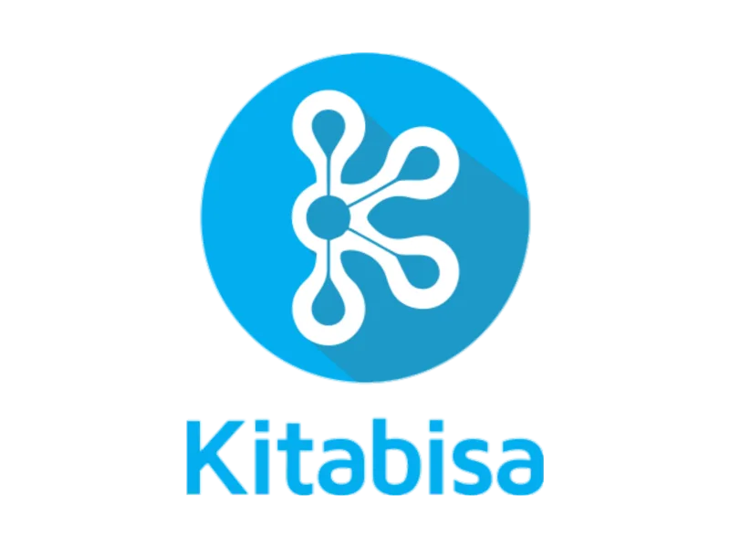 Logo Kitabisa menampilkan simbol berbentuk jaring di tengah lingkaran biru, mencerminkan platform penggalangan dana dan dukungan komunitas secara online.