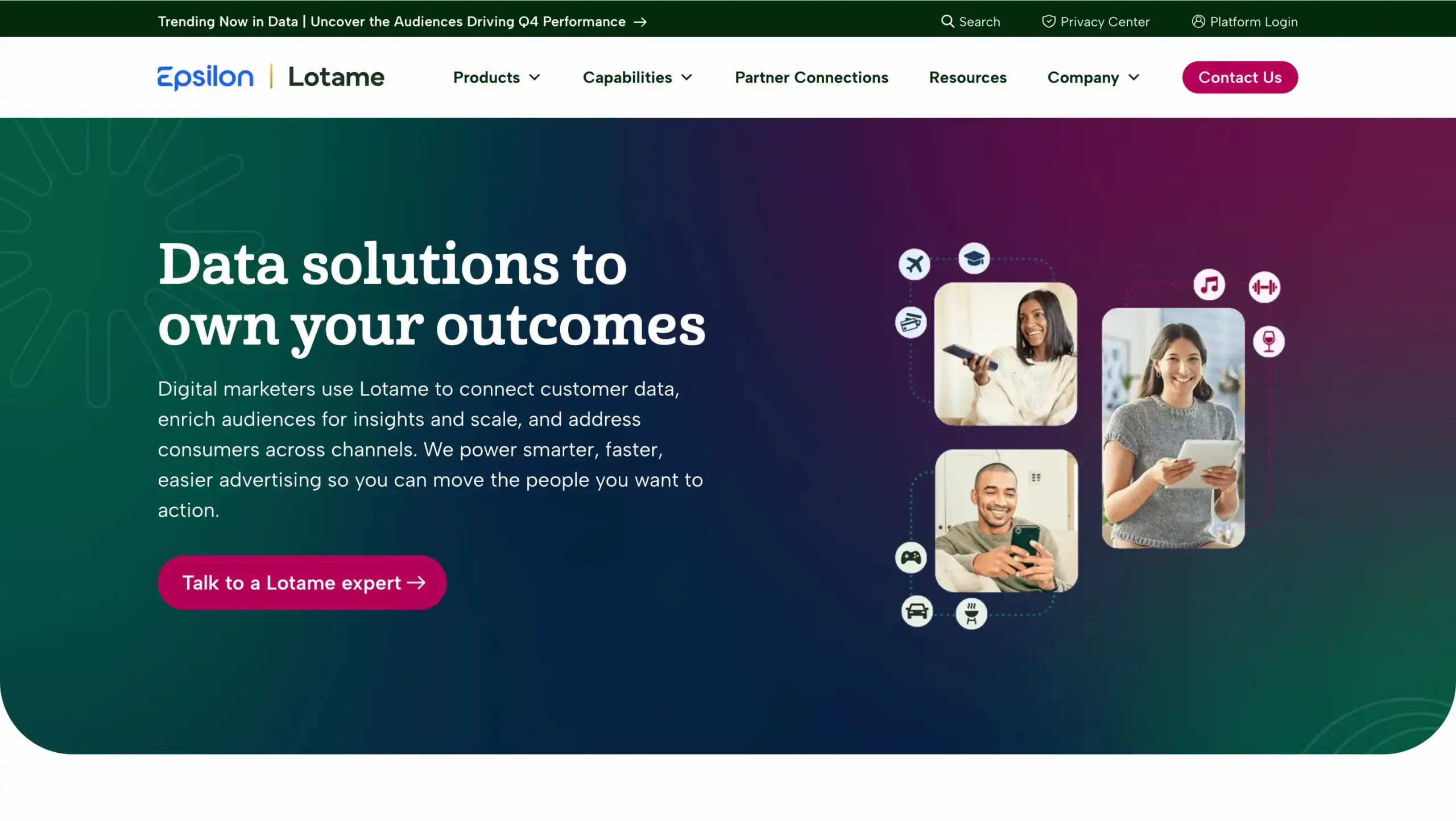 Landing Page Lotame Data Management Platform-Lotame