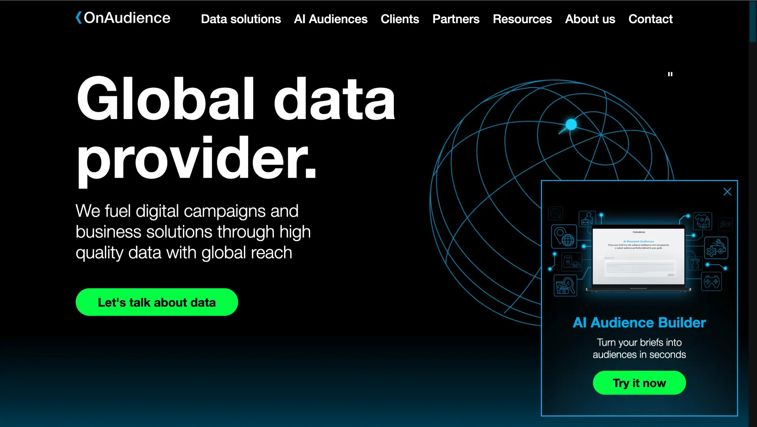 Landig Page OnAudience.com Data Management Platform-OnAudience.com