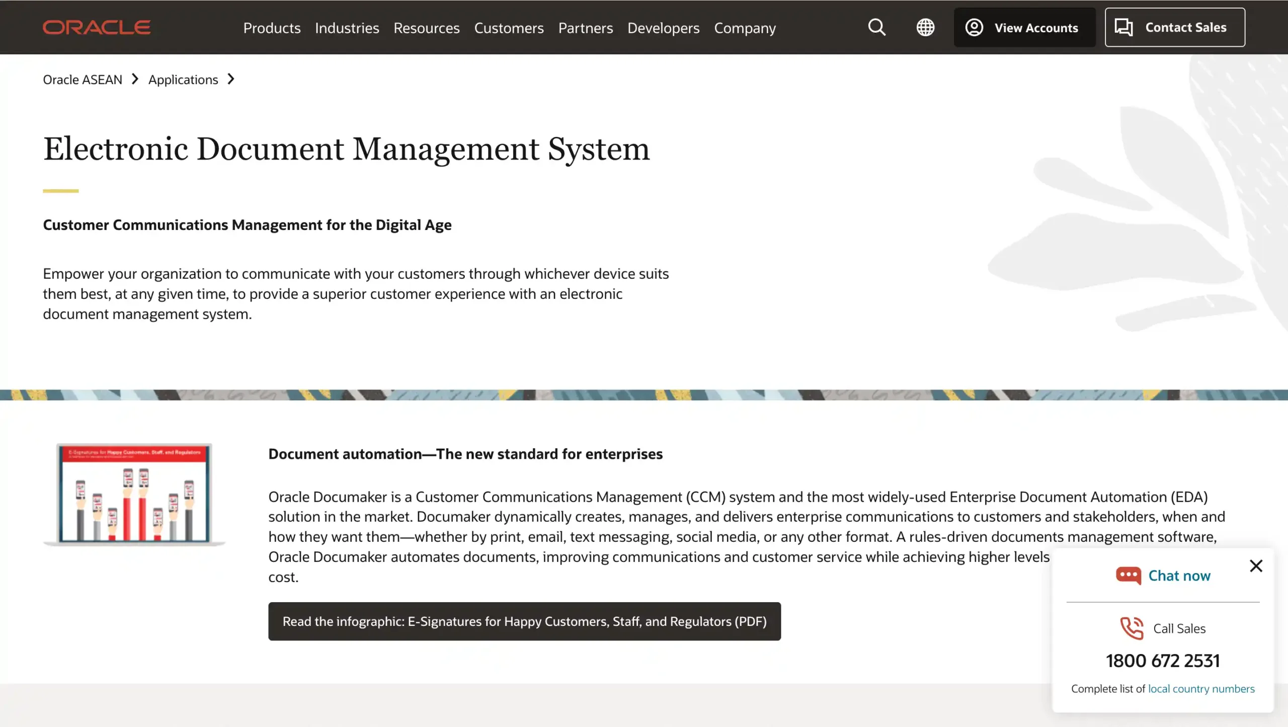 Landing Page Oracle Documaker Oracle Documaker-CCM Software