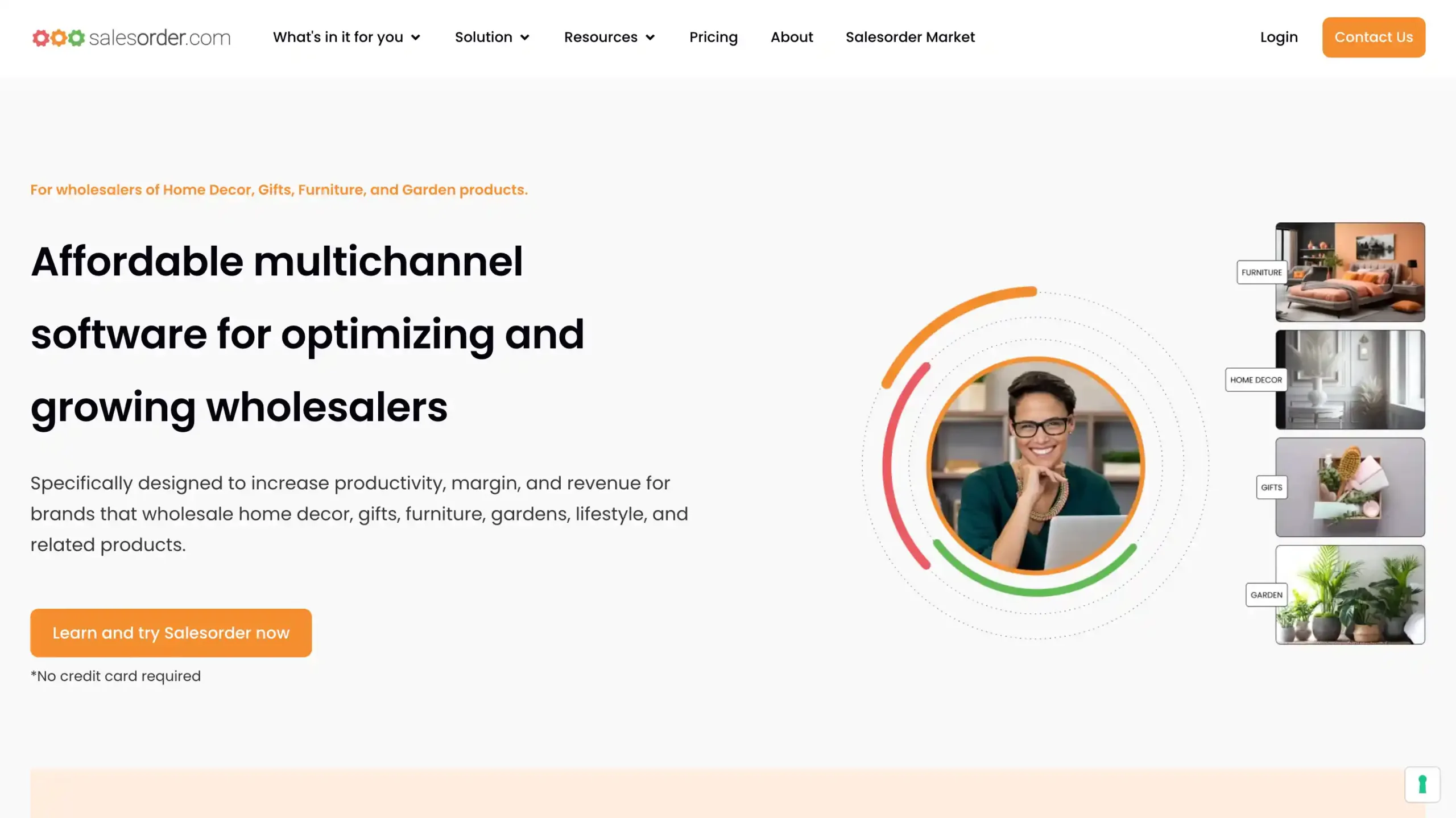 Landing Page Salesorder.com Salesorder.com