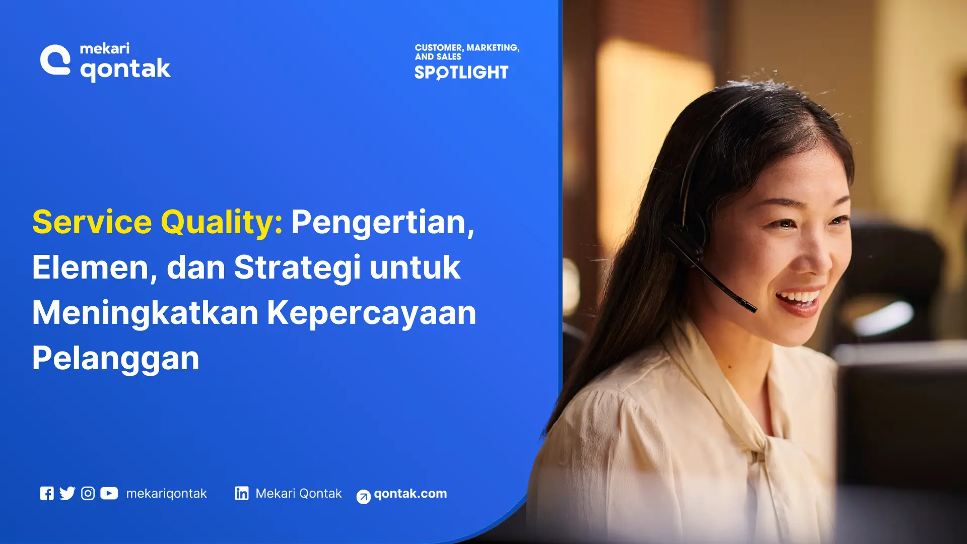 Kualitas layanan dibahas melalui elemen dan strategi yang bertujuan meningkatkan kepercayaan pelanggan. Konteksnya adalah lingkungan kerja profesional.