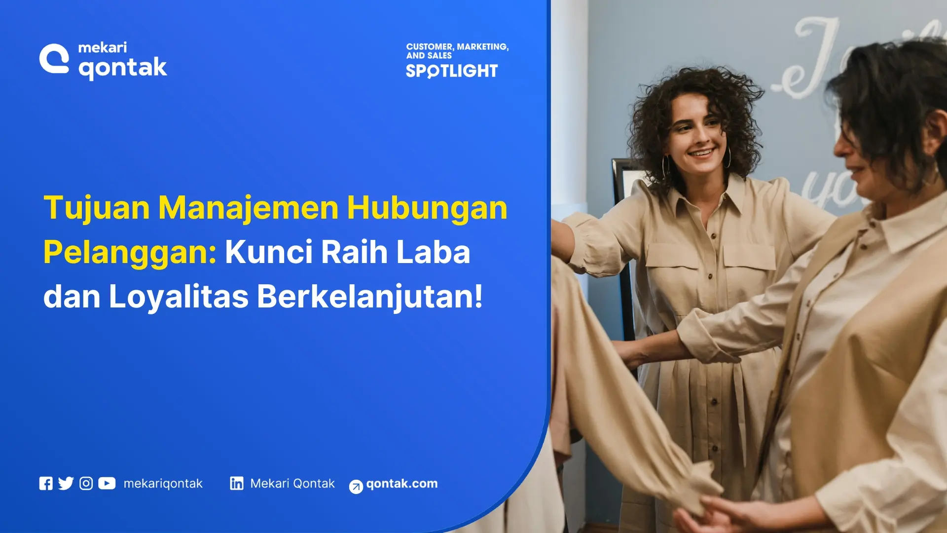Tujuan Manajemen Hubungan Pelanggan