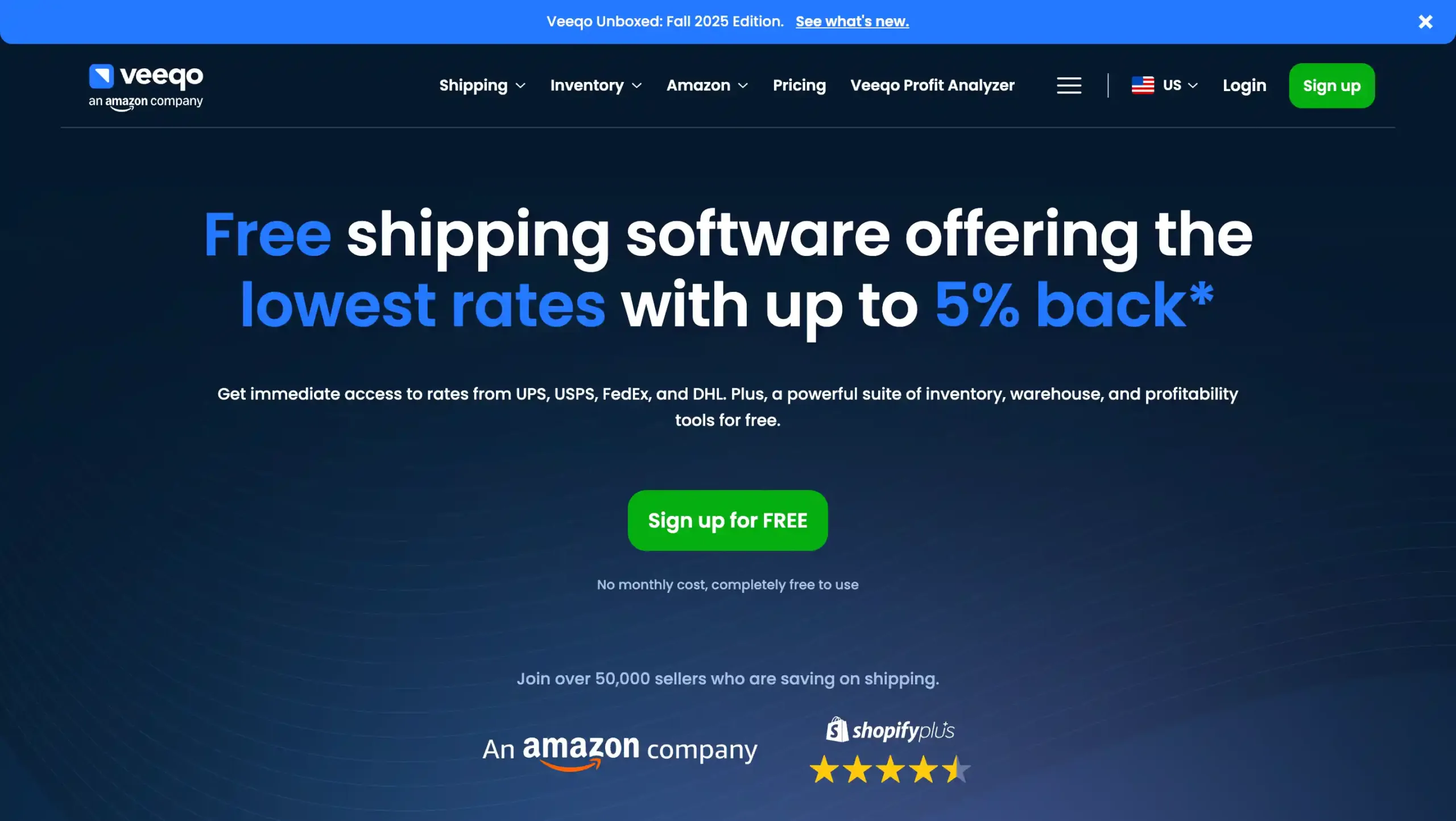 Landing Page Veeqo Order Management Platform-Veeqo