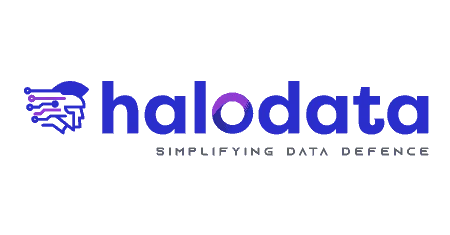 Logo Halodata menampilkan teks yang jelas dan modern dengan elemen grafis, bertujuan untuk menyederhanakan pengelolaan data dalam konteks teknologi informasi.