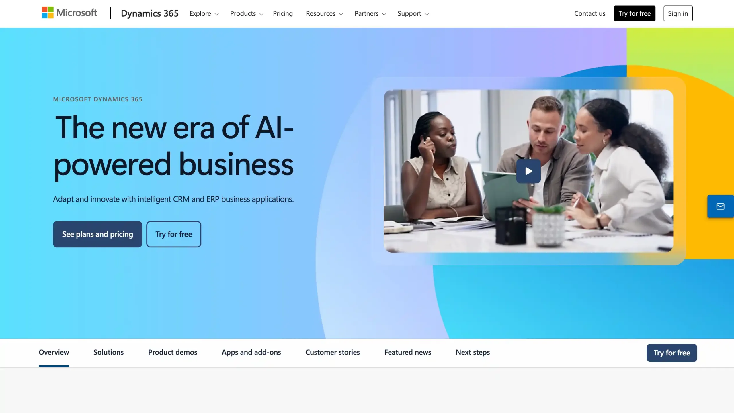 Landing Page Microsoft Dynamics 365 Microsoft Dynamics 365-aplikasi erp terbaik