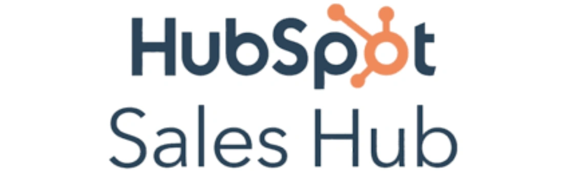 Logo HubSpot menonjolkan nama "Sales Hub," menandakan platform pengelolaan penjualan yang membantu tim meningkatkan kinerja dalam lingkungan bisnis digital.