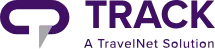 Logo perusahaan dengan desain modern menampilkan kata "TRACK". Identitas visual ini mencerminkan inovasi dalam pengelolaan dan pelacakan.