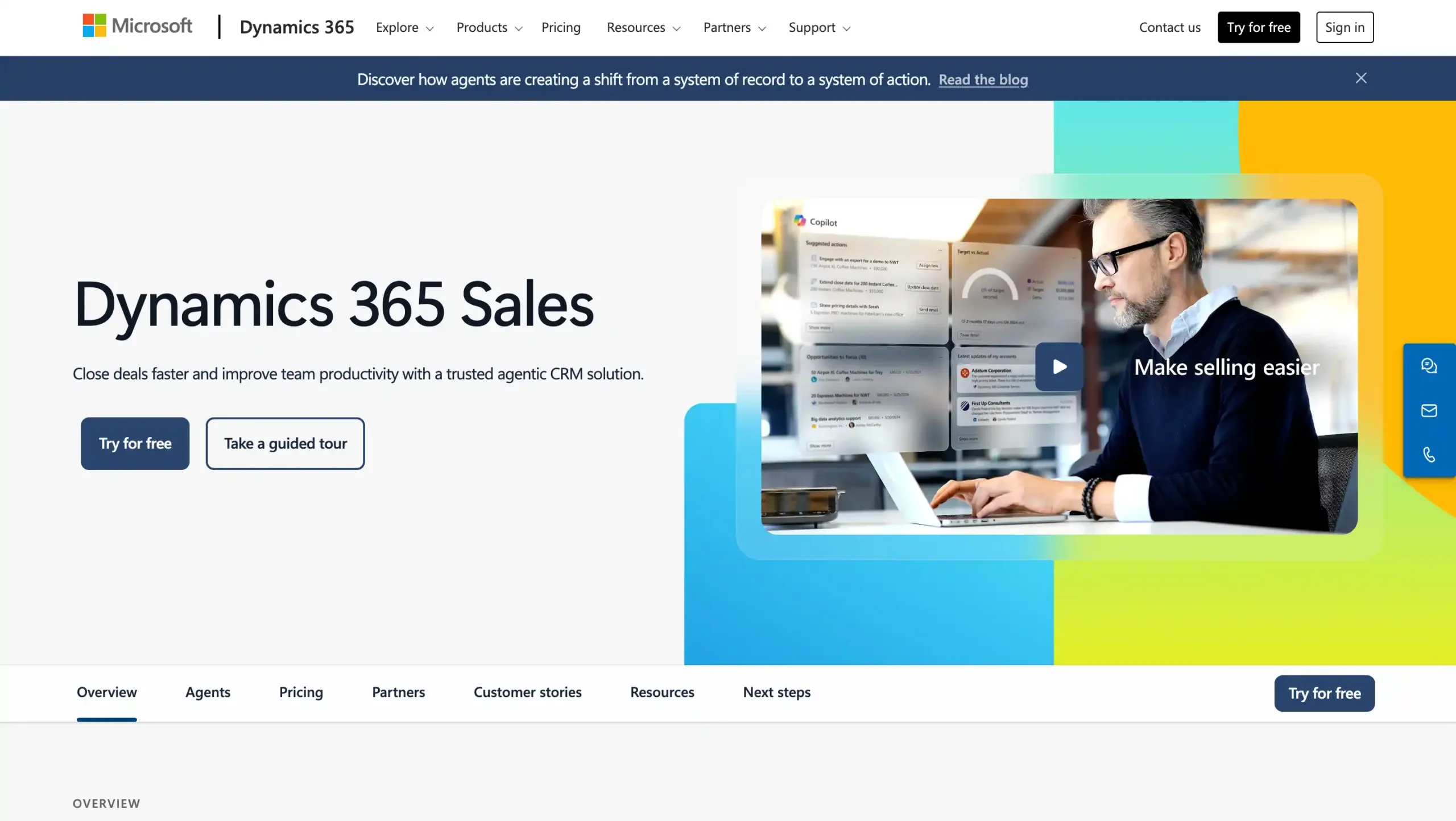 Landing Page Microsoft Dynamics 365 best enterprise crm software-Microsoft Dynamics 365