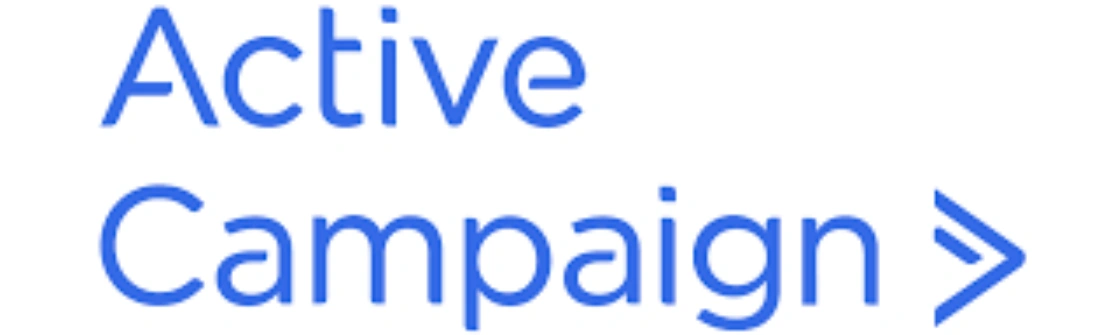 Teks "ActiveCampaign" dengan desain minimalis dan warna biru, menunjukkan identitas merek yang berfokus pada otomatisasi pemasaran dan manajemen hubungan pelanggan.
